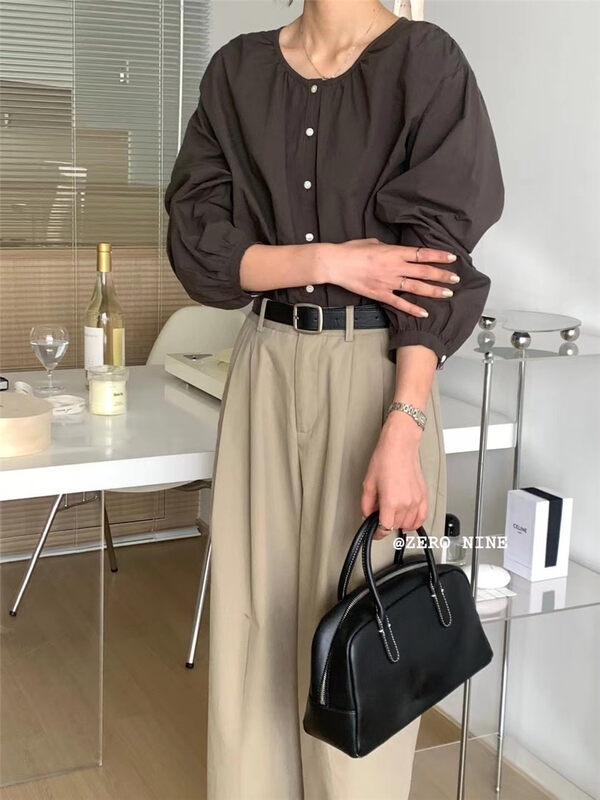 New in early autumn! [ZERO-NINE 09] Simple wide-leg slim casual pants 9397# ZJY