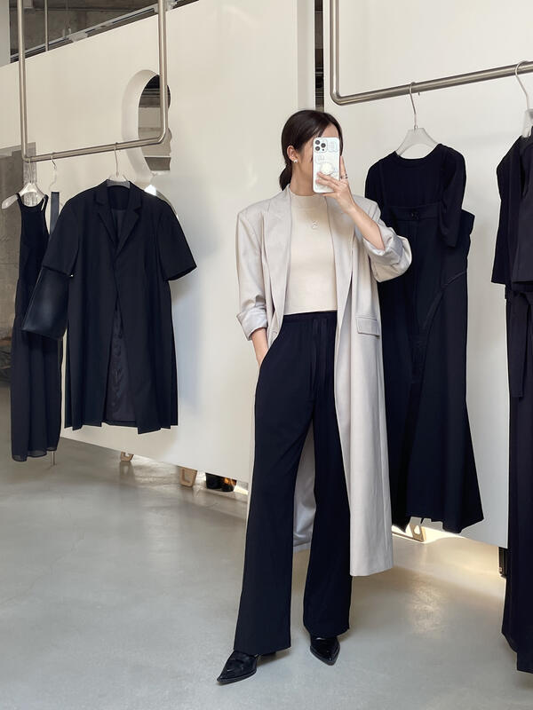 New in early autumn!【CLEAN SPACE】Solid Color Versatile Elastic Waist Strap Casual Pants 32830# CQW