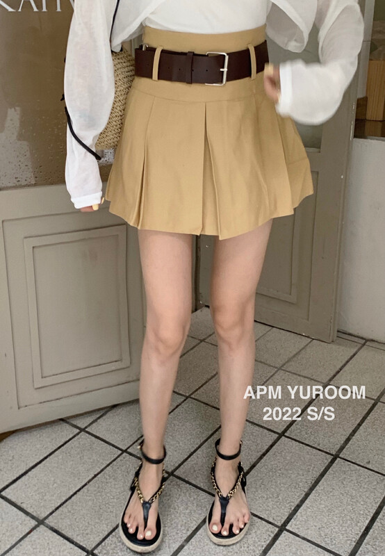 【APM YUROOM】All-match hot girl high waist slim skirt (with belt) YS1-8190# LSL