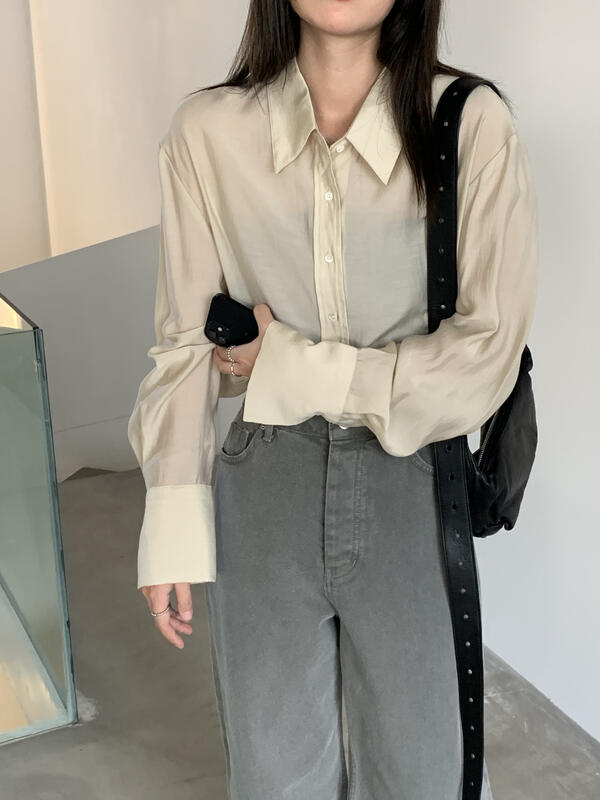 【CLEAN SPACE】Simple Solid Color Loose Casual Shirt 32918# CQW