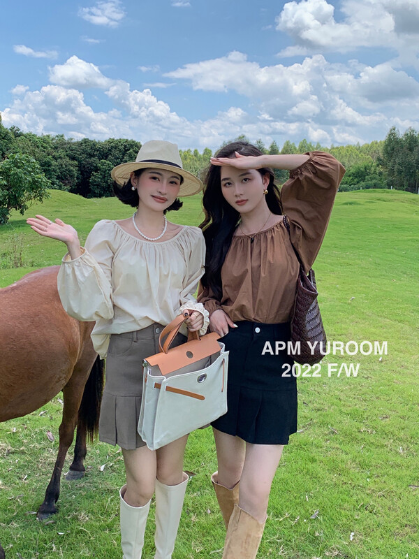 New in early autumn! [APM YUROOM] Two-piece design loose shirt 9006# LSL