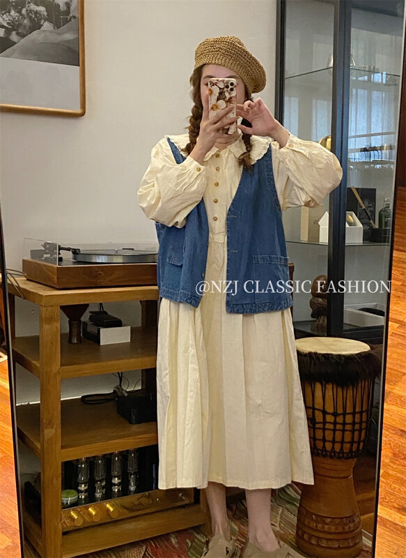 New in early autumn! [NZJ] Japanese simple lady pleated dress (sell skirt only) 830318# L