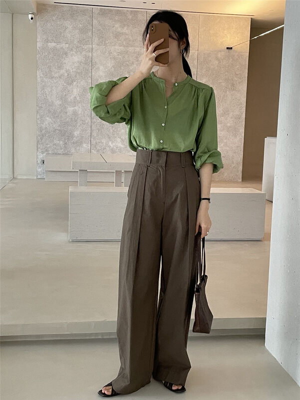 Original price 108.99! [CLEAN SPACE] Temperament loose commuter casual pants YS1-32225K