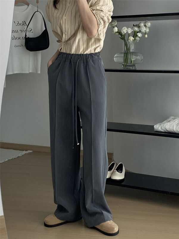 New in autumn!【CLEAN SPACE】Comfortable commuter casual pants with texture 33079# CQW