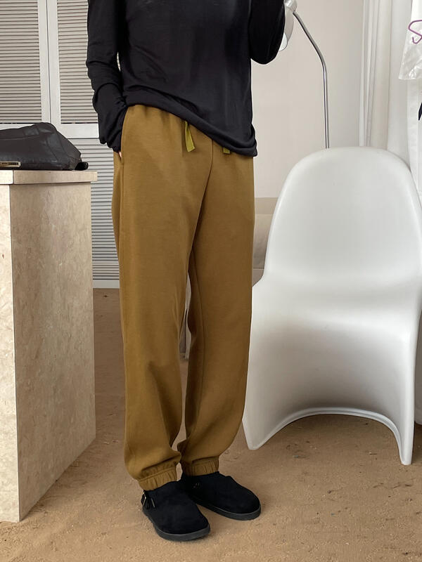 New in early autumn!【CLEAN SPACE】Simple loose elastic waist all-match casual pants 32186# CQW