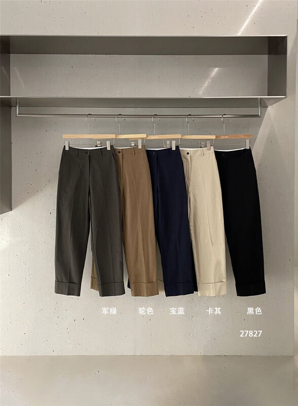 【CLEAN SPACE】Simple texture commuter trousers 27827