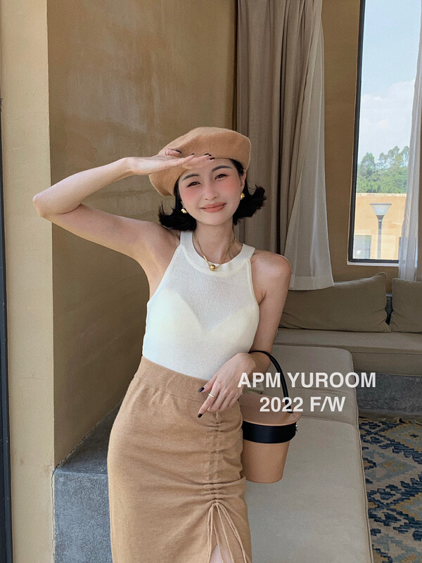 New in early autumn! [APM YUROOM] Korean version all-match comfortable vest/sling (content 35% wool) 6002# LSL