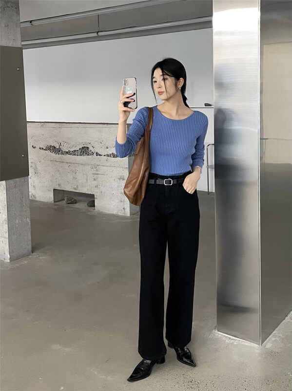 【CLEAN SPACE】Korean style straight skinny jeans 31652# CQW
