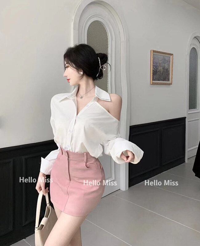 New in early autumn!【HELLO MISS】Fresh and simple slim skirt 6378# PCZ