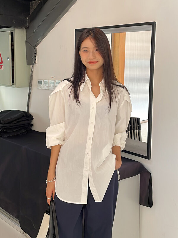 Original price 108.99! 【CLEAN SPACE】Korean style design loose temperament shirt YS1-32709