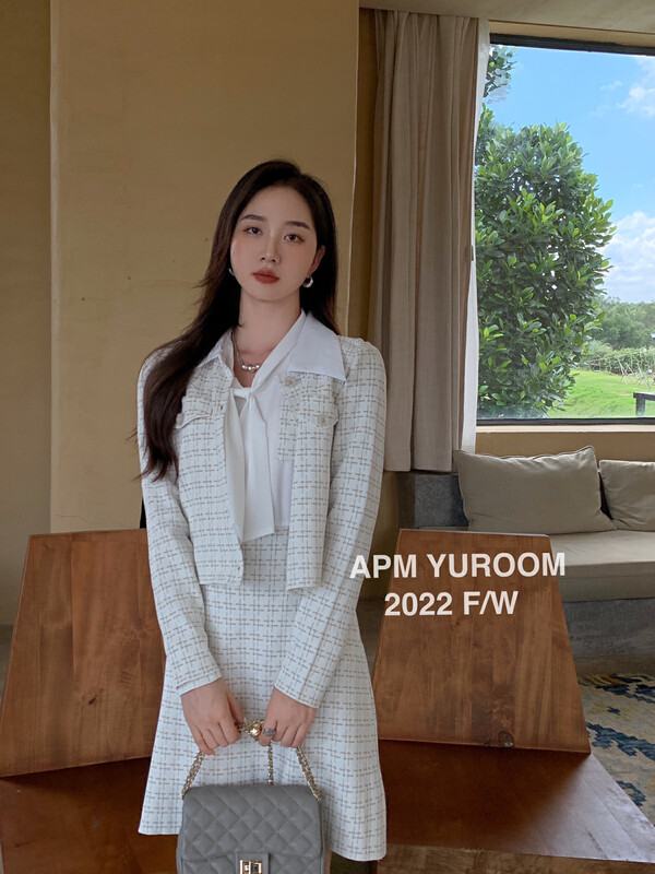 Autumn is new! [APM YUROOM] Temperament small fragrance exquisite short coat 6030# LSL