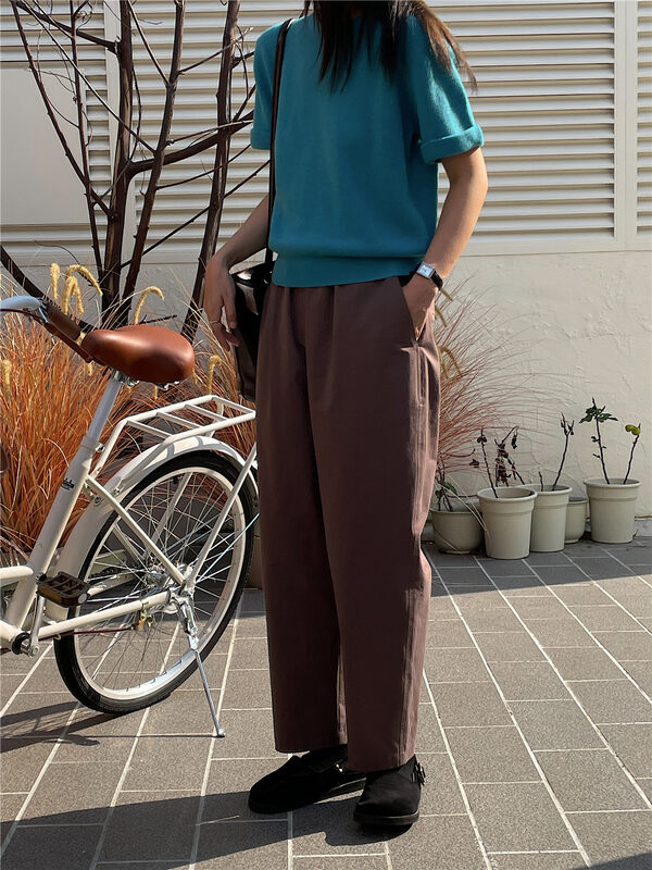 New in early autumn! [CLEAN SPACE] commuter texture loose casual pants 32952# CQW