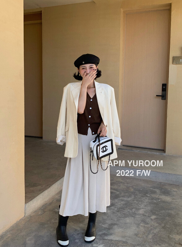 Original price 135.23! New in early autumn! [APM YUROOM] New Korean version all-match casual cotton and linen suit 22913A# LSL