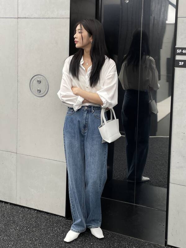 New in early autumn!【CLEAN SPACE】Korean casual loose jeans 27817# CQW
