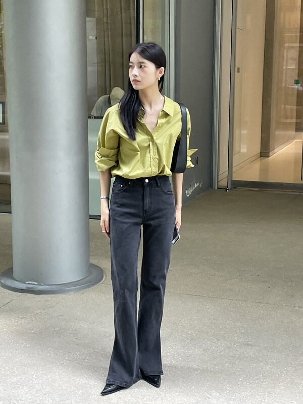 New in early autumn!【CLEAN SPACE】Korean straight-leg slimming jeans 32263# CQW