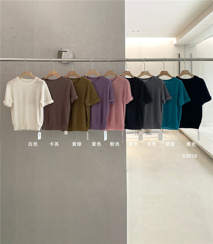 Soft and skin-friendly round neck 9 colors available [CLEAN SPACE] Simple solid color versatile round neck sweater 33056# CQW