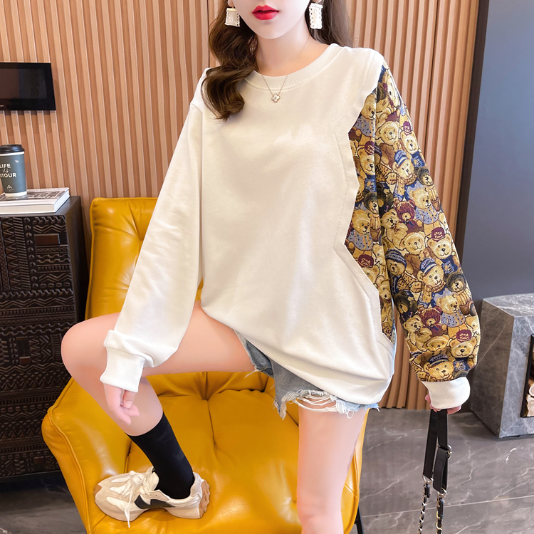 Real shot- | Korean style autumn loose color matching round neck sweater women
