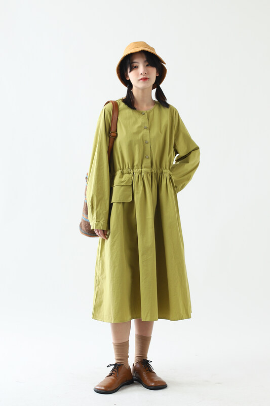 [Original Sansu Yipin] Simple and temperament casual dress 35253