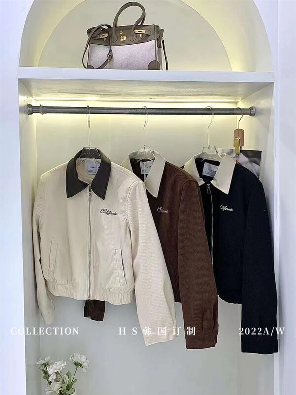Autumn is new! [HS Korea Custom] Casual Retro Corduroy Short Jacket 98736# HJY
