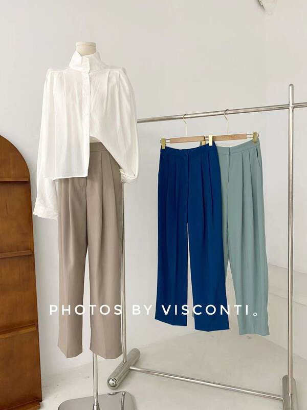 New in early autumn! [C Ouni] Commuter high waist straight trousers C225-600622# GYJ