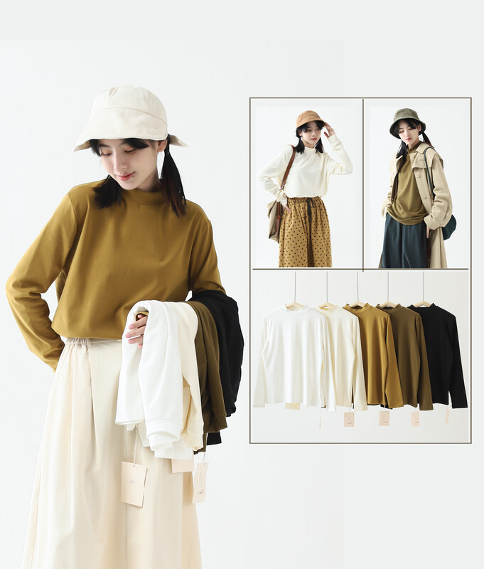 [Sansu clothing original] all-match bottoming cotton long-sleeved T-shirt exclusive 32980