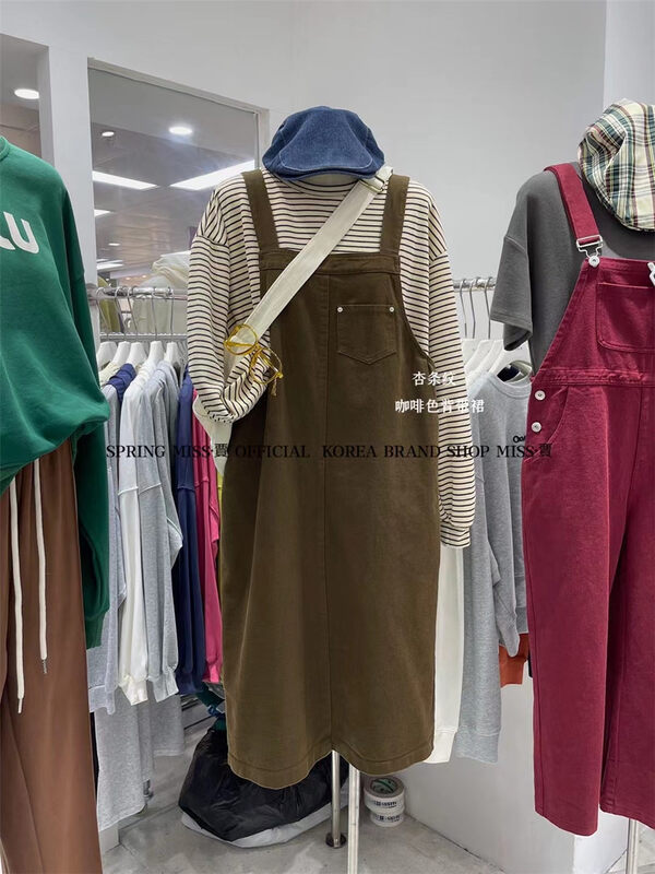 New in autumn! [MISS Jia] round neck striped loose and comfortable long-sleeved T-shirt 6713# L