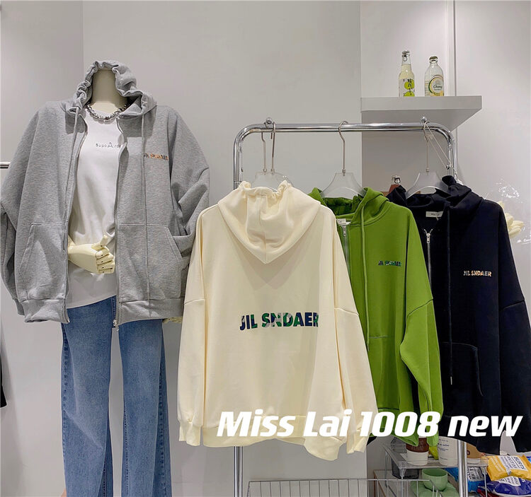 Autumn is new! [HH &MISS LAI] hooded zipper comfortable all-match short jacket (only sells jacket) 1008# L