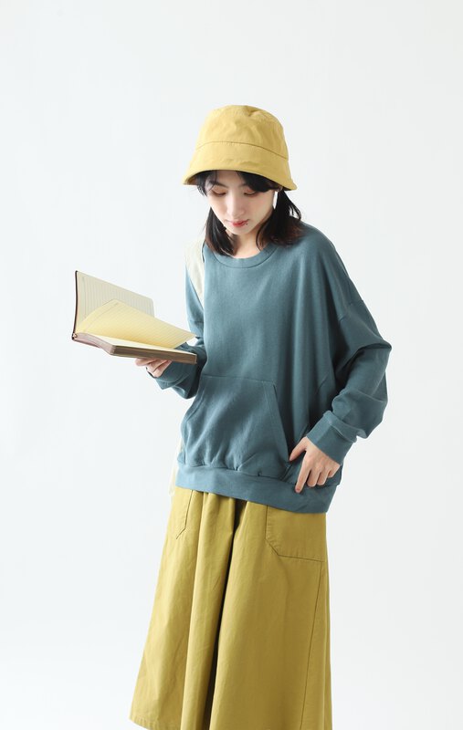 [Original Sansu clothing product] Simple temperament casual loose sweater 12783
