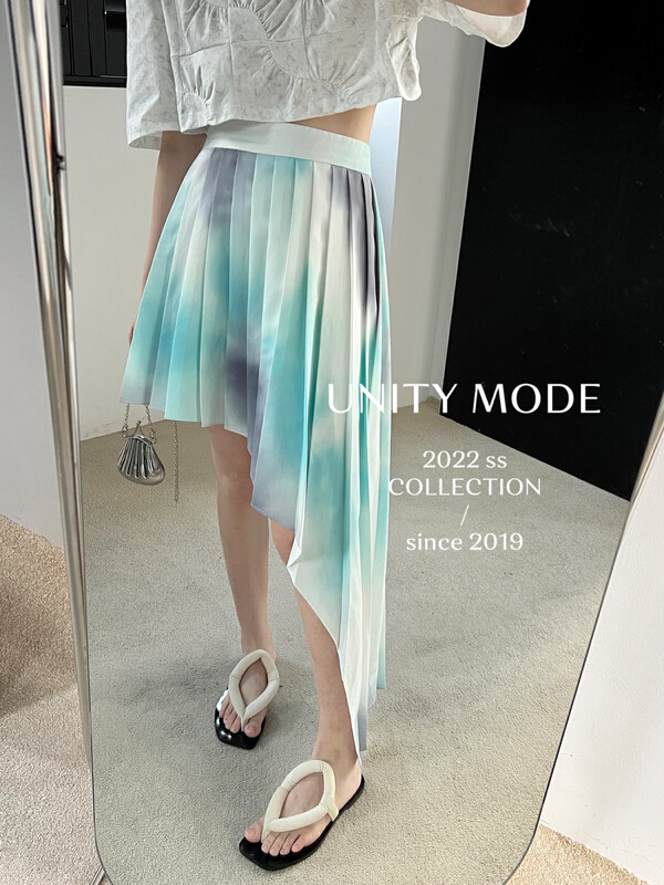【UNITY】Irregular blooming pleated skirt 6526-1