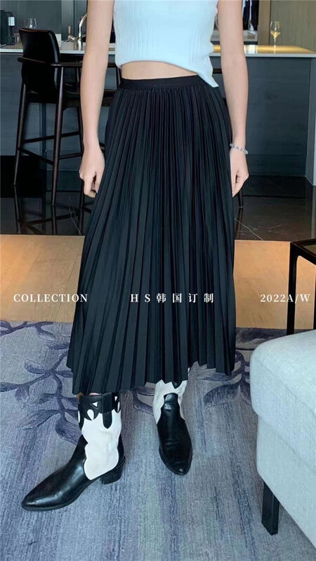 New in autumn! [HS Korea Custom] Korean pleated skirt 908965# HJY