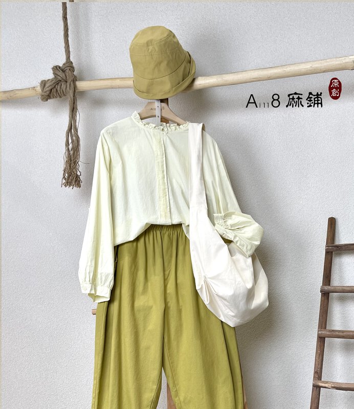 [Original Sansu clothing product] Simple temperament casual solid color shirt 37999