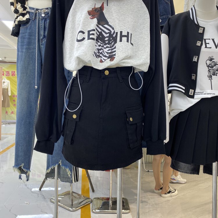 [HS Korea Custom] Casual Large Pocket Tooling Skirt 905175# HJY