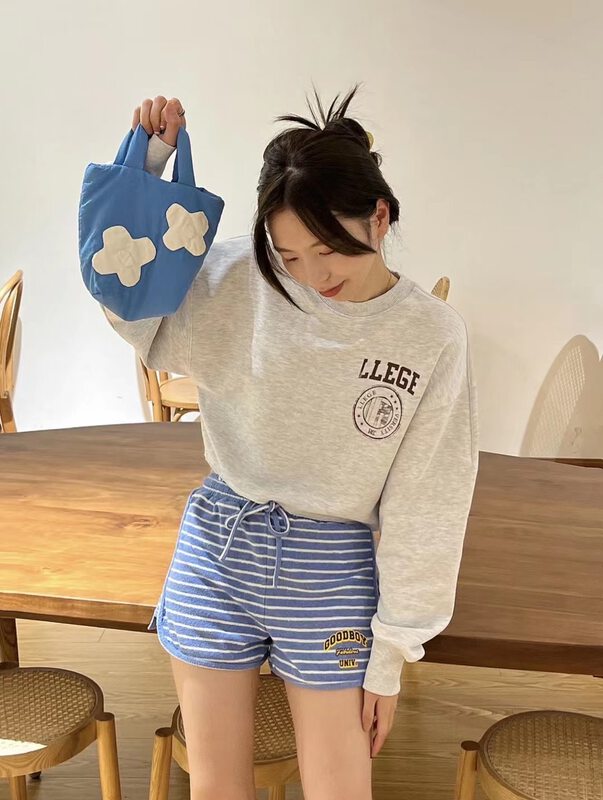 New in autumn! [SELNE] Round neck letter print sweater YS1-8101# XYJ