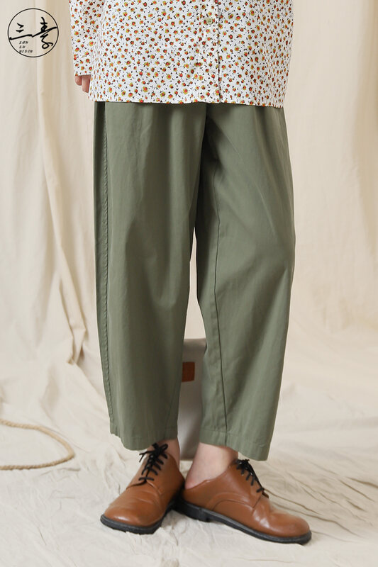 [Original Sansu clothing product] Simple temperament casual straight radish pants casual pants 31868