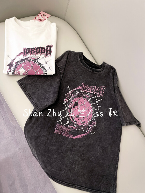 New in early autumn! [Shanzhu] Retro wash and old short-sleeved T-shirt 308# L
