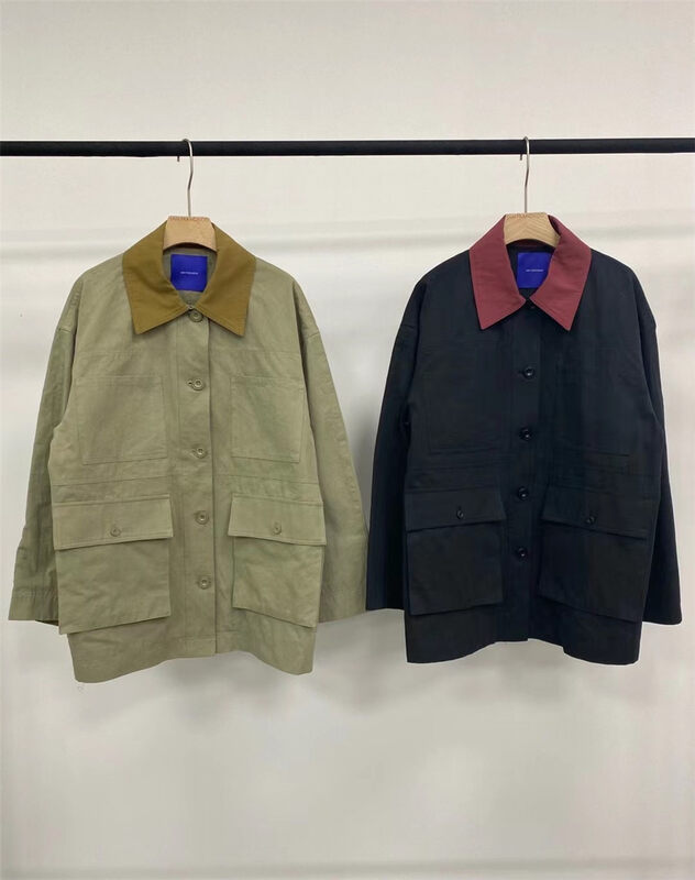 New in autumn! [C Ouni] Color-blocking niche tooling short coat C220-S7025# GYJ