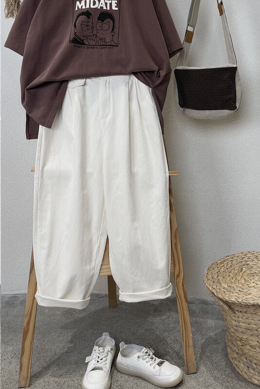 [Sansu clothing original] Simple temperament casual loose casual pants 31679