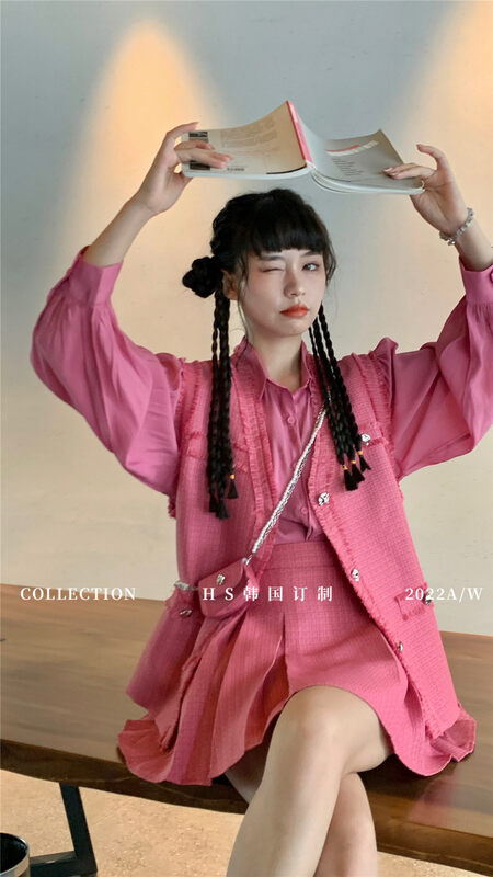 New in early autumn! [HS Korea Custom] Temperament Little Woman High Waist Thin Skirt (Sell Skirt Only) 37063-1# HJY