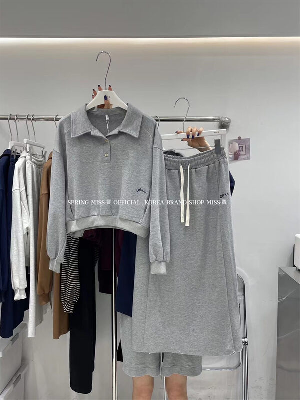 New in autumn! [MISS Jia] drawstring color matching slim and comfortable skirt (sell skirt only) YS1-3396# L