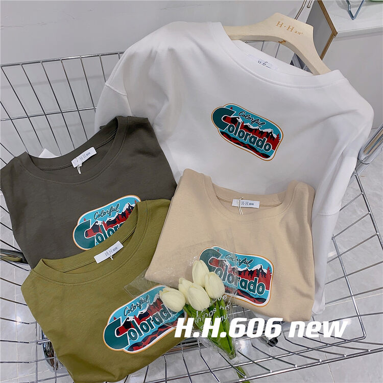 New in autumn! [HH &MISS LAI] pullover comfortable and versatile long-sleeved T-shirt YS3-606# L