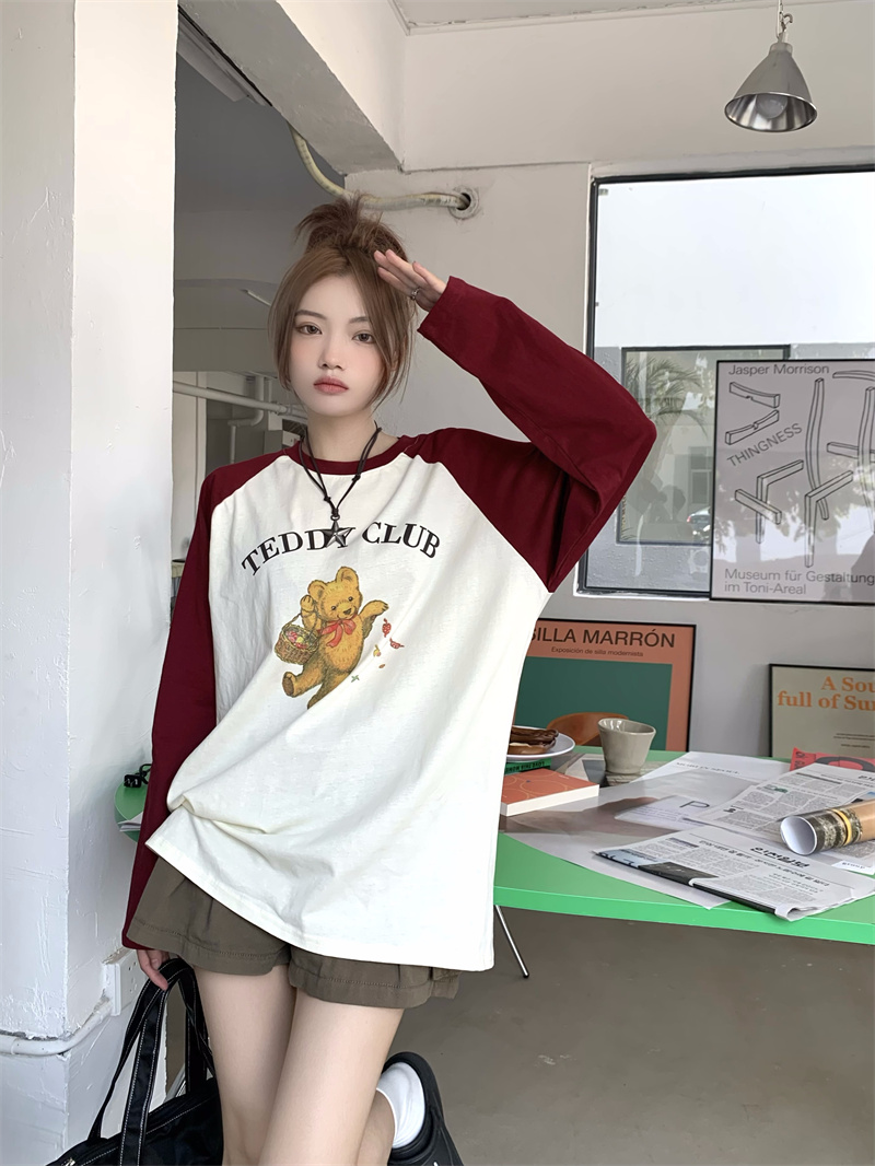 Real Auction Real Price Early Autumn 2022 New Bear Alphabet Print Top