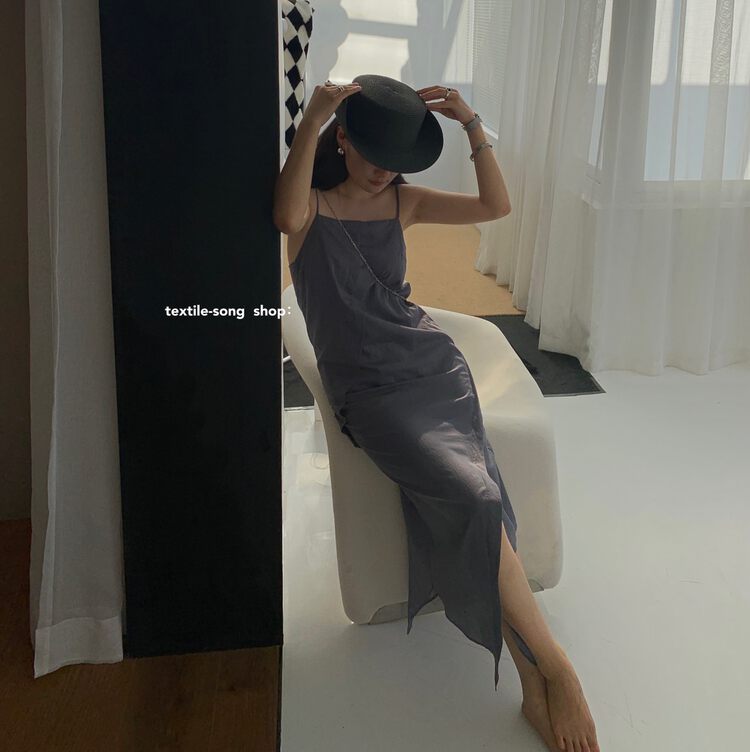 【UNITY】Dark Girl Sling Dress (Female Irregular Design Skirt Summer) TS833# CQW