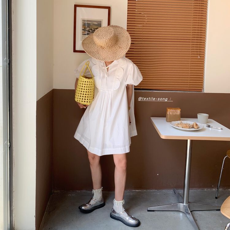 【UNITY】Retro literary doll mid-skirt women's dress TS852-1# CQW