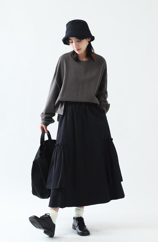 [Original Sansu Yipin] Literary Fan Retro Ruffle Skirt 16589