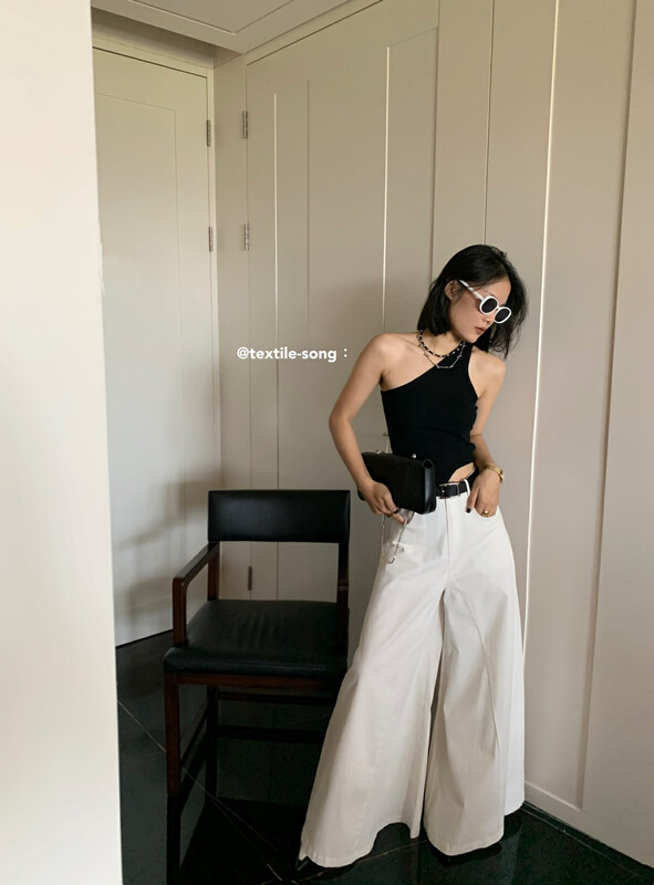 【UNITY】Wide-leg mopping trousers women's drape loose casual pants TSQ27005