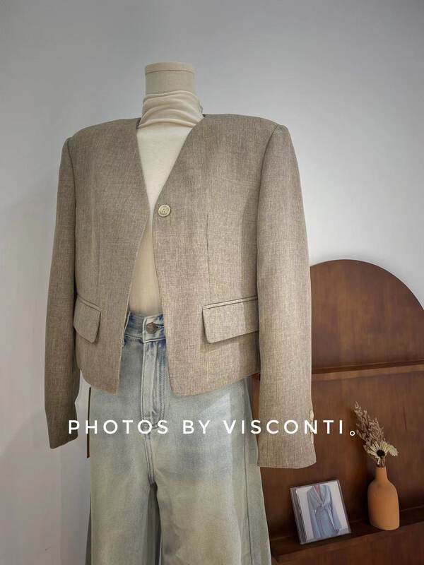 New in early autumn! [C Ouni] Korean fashion short jacket C221-YL073# GYJ