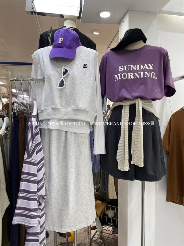 New in early autumn! [MISS Jia] letter comfortable all-match short-sleeved T-shirt (T-shirt only) 6704# L