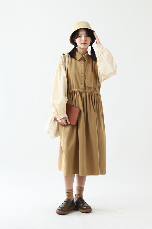 [Sansu clothing original] Simple casual commuter dress 35391