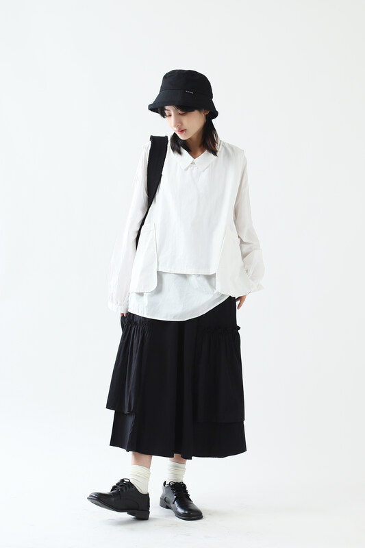 [Original Sansu Clothing Products] Simple Literary Fan Shirt Shirt Set 39031