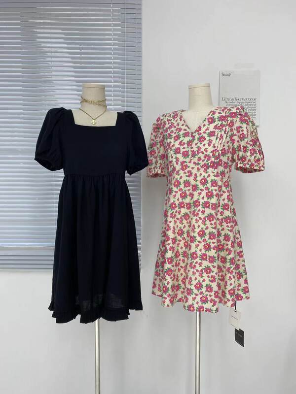 [C O'Neill] Square neck temperament all-match dress C617-10546# GYJ